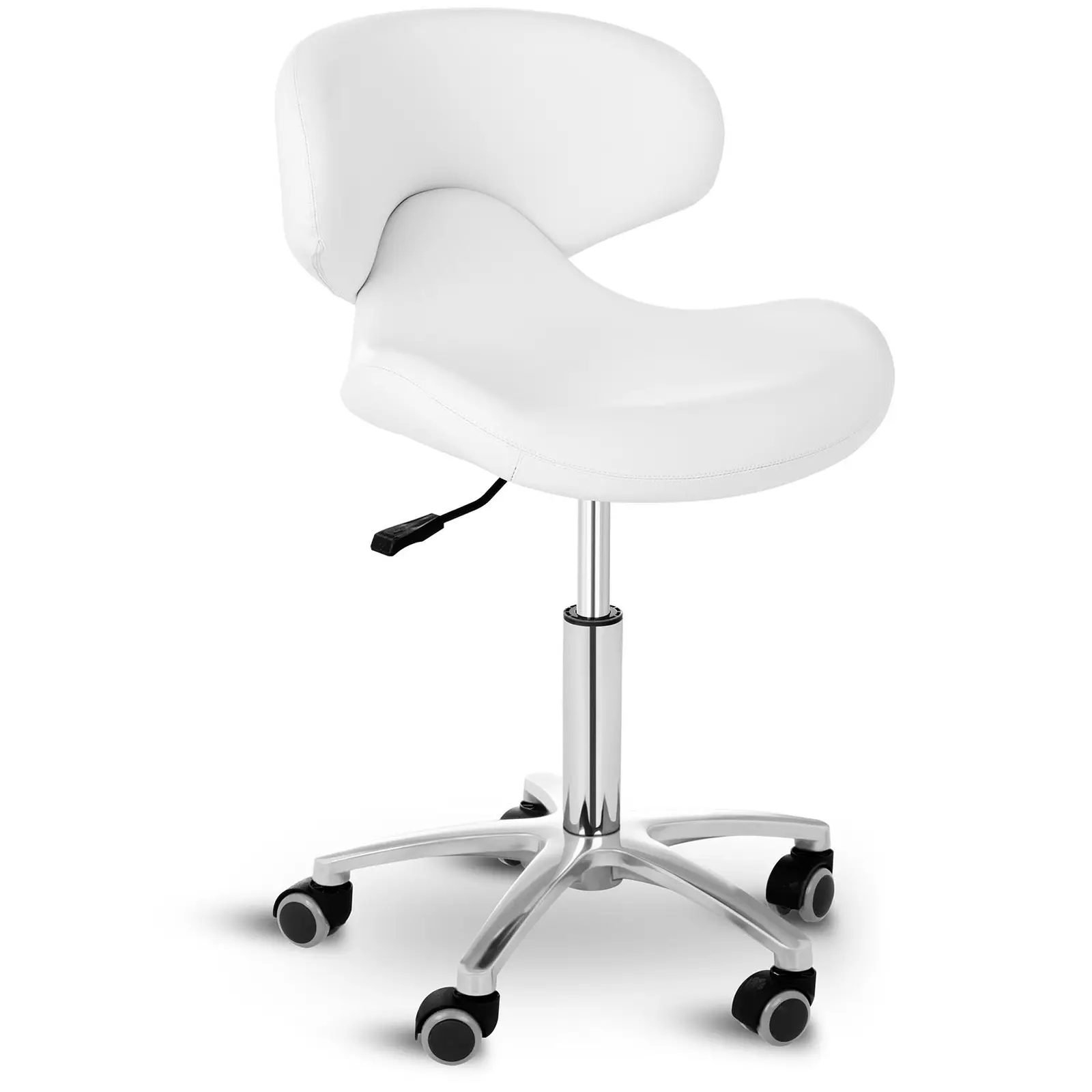 Καρέκλα σκαμπό με πλάτη - 440- 570 mm - 150 kg - White