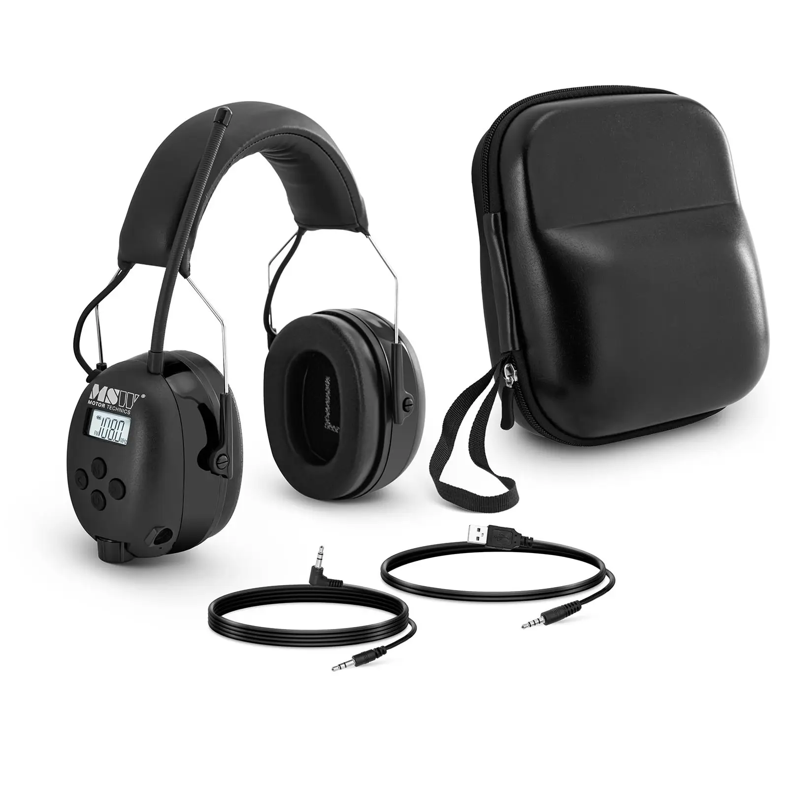 Bluetooth Ακουστικά Ακύρωσης Θορύβου - Μικρόφωνο - Οθόνη LCD - Επαναφορτιζόμενη Μπαταρία - Μαύρο