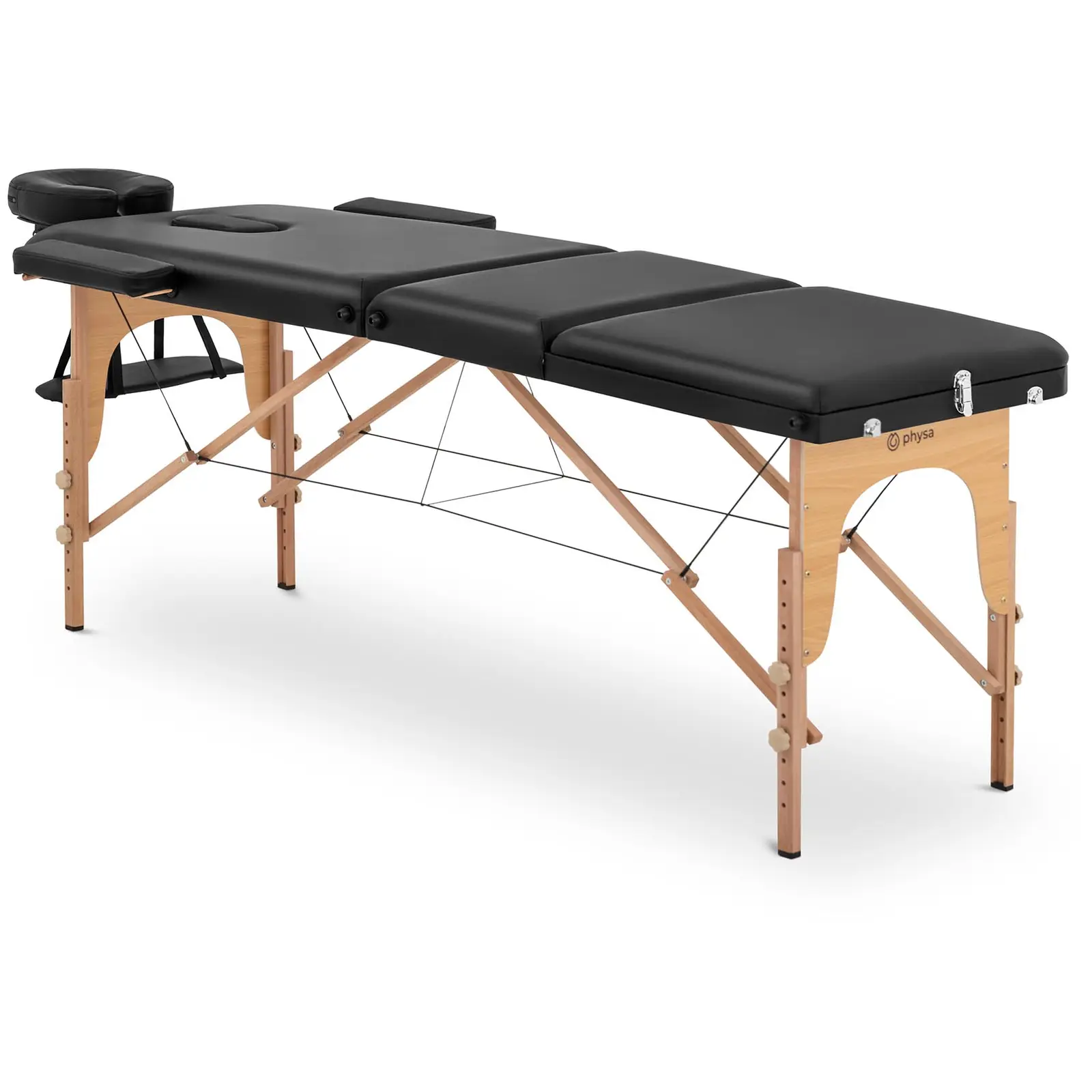 Πτυσσόμενο τραπέζι μασάζ - 185 x 60 x 62 cm - 227 kg - Black