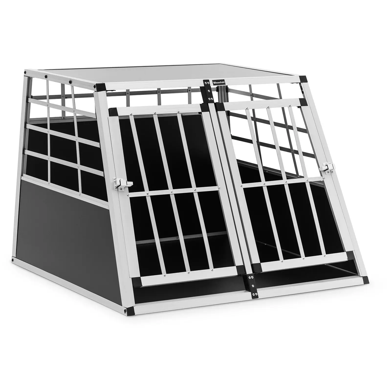 Κλουβί σκύλου - Αλουμίνιο - Τραπεζοειδές σχήμα - 85 x 95 x 69 cm