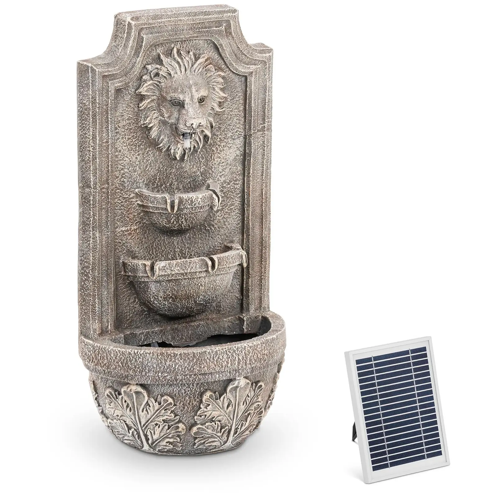 Solar Garden Fountain - Lion Head Cascade 3 Levels - Φωτισμός LED
