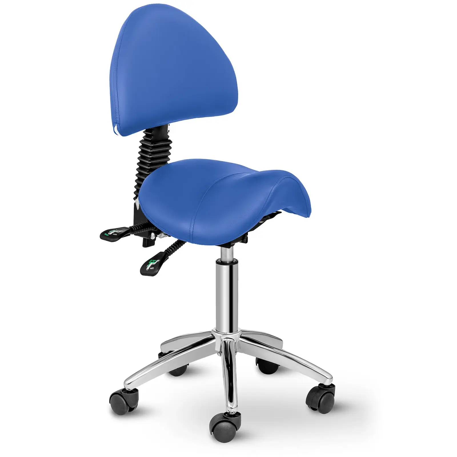 Καρέκλα-εφίππιο με στήριγμα πλάτης - 550 - 690 mm - 150 kg - Blue