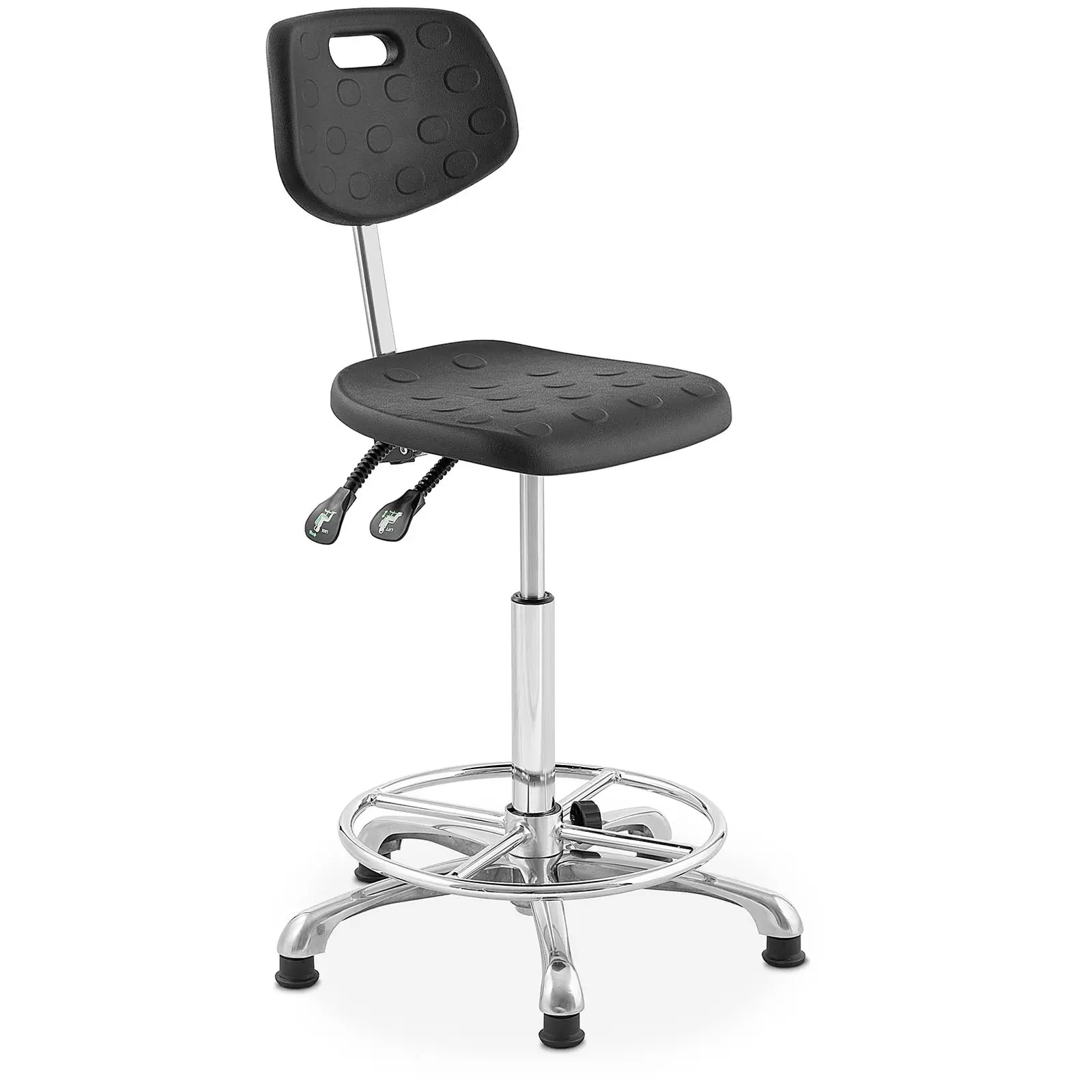 Βιομηχανική καρέκλα - 120 kg - Black - ρυθμιζόμενο ύψος από 515 - 780 mm