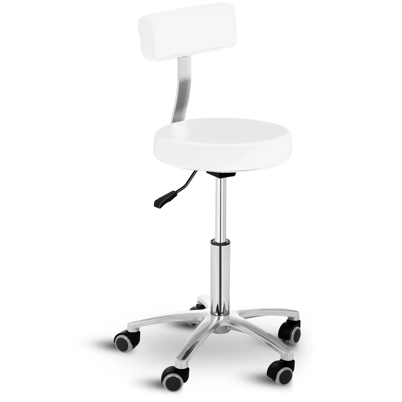Καρέκλα σκαμπό με πλάτη - 445-580 mm - 150 kg - White